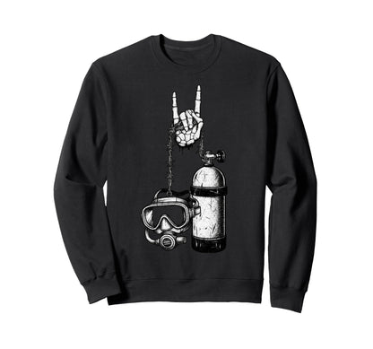 Scuba Diver Diving 90S Alt Metal Sweatshirt - Novelty Apparel Unisex - T-Shirt, Sweatshirt, Hoodie