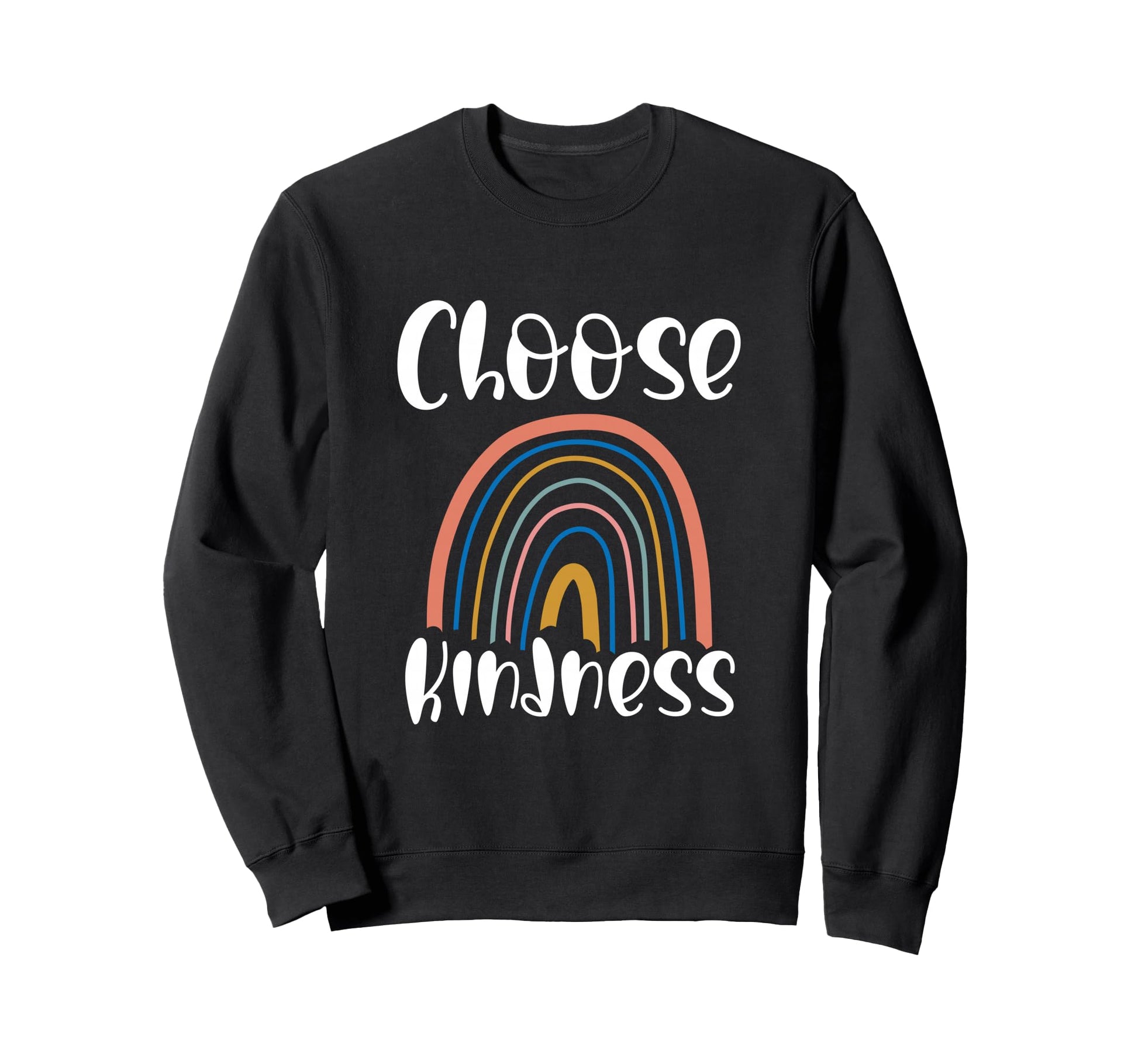 Choose Kindness Rainbow Boho Sweatshirt - Trendy Graphic for Adults - T-Shirt, Sweatshirt, Hoodie