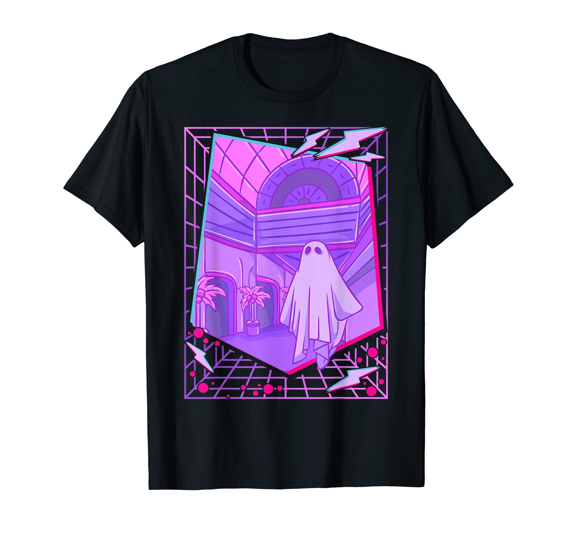1980S Vaporwave Ghost Sheet Ghost T-Shirt - Minimalist Print for Adults - T-Shirt, Sweatshirt, Hoodie