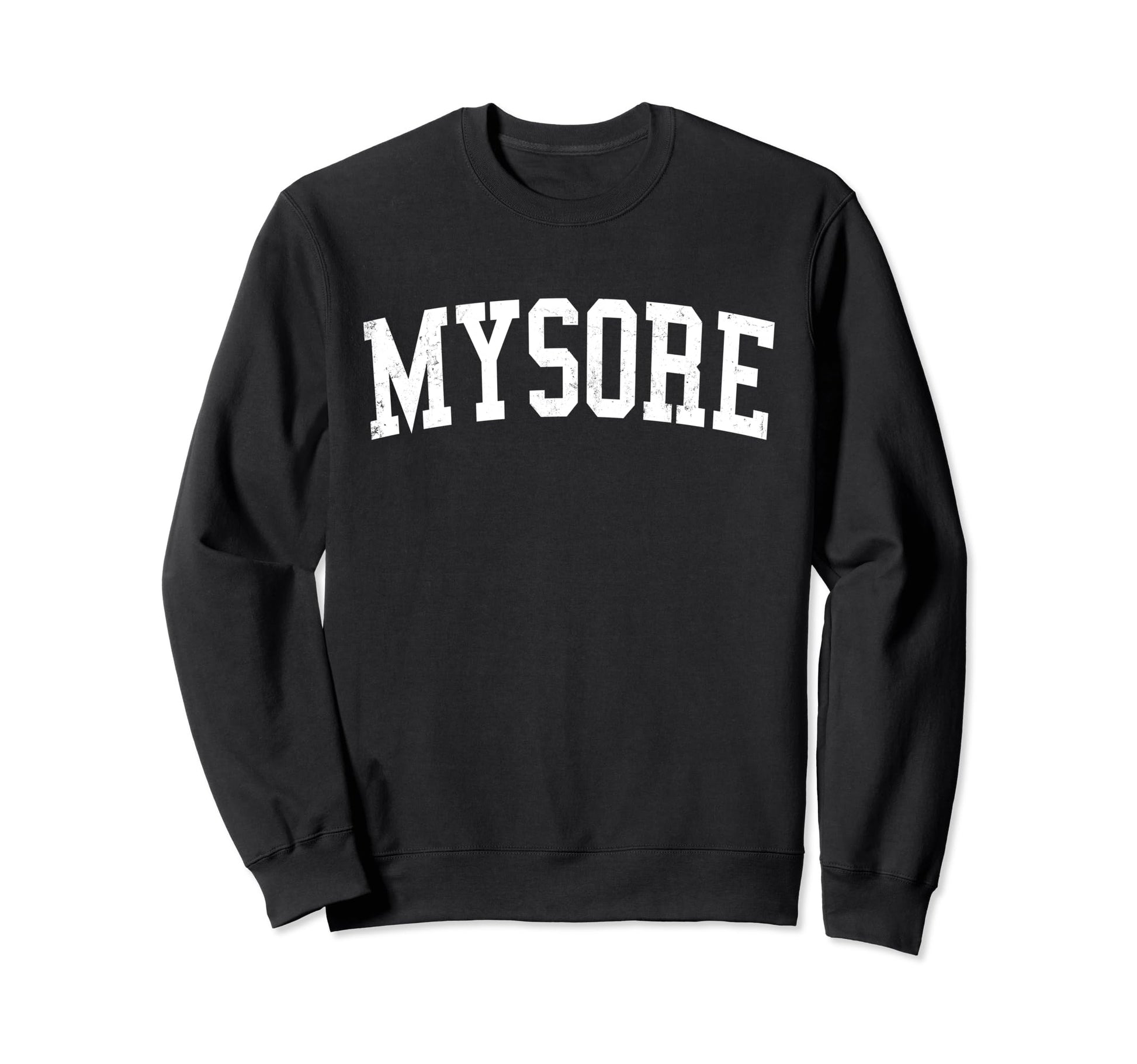 Mysore India Distressed White Sweatshirt - Custom Art Print Men Women - T-Shirt, Sweatshirt, Hoodie