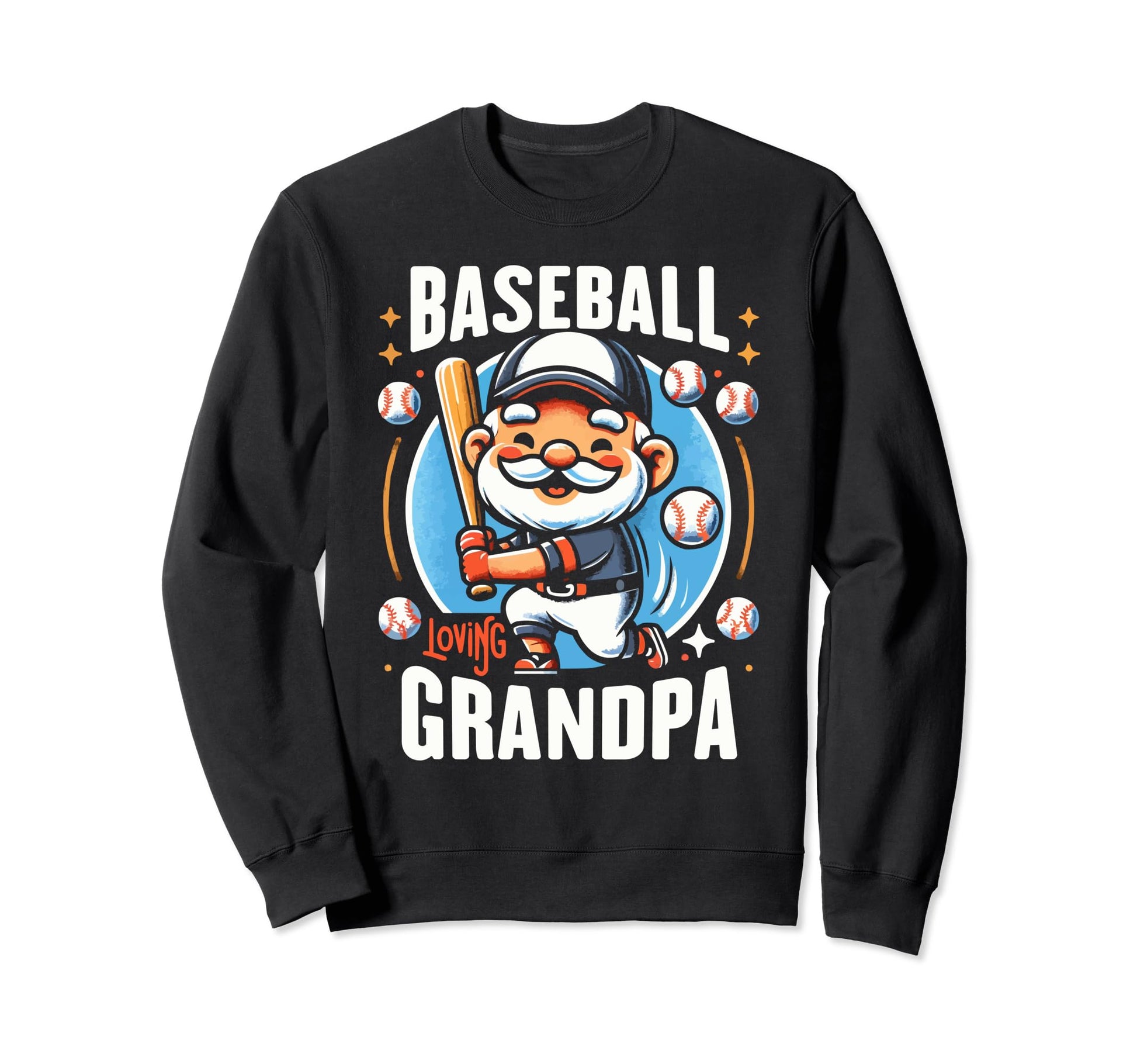 Baseball Grandpa Grandfather Gramps Sweatshirt - Trendy Graphic for Adults - T-Shirt, Sweatshirt, Hoodie