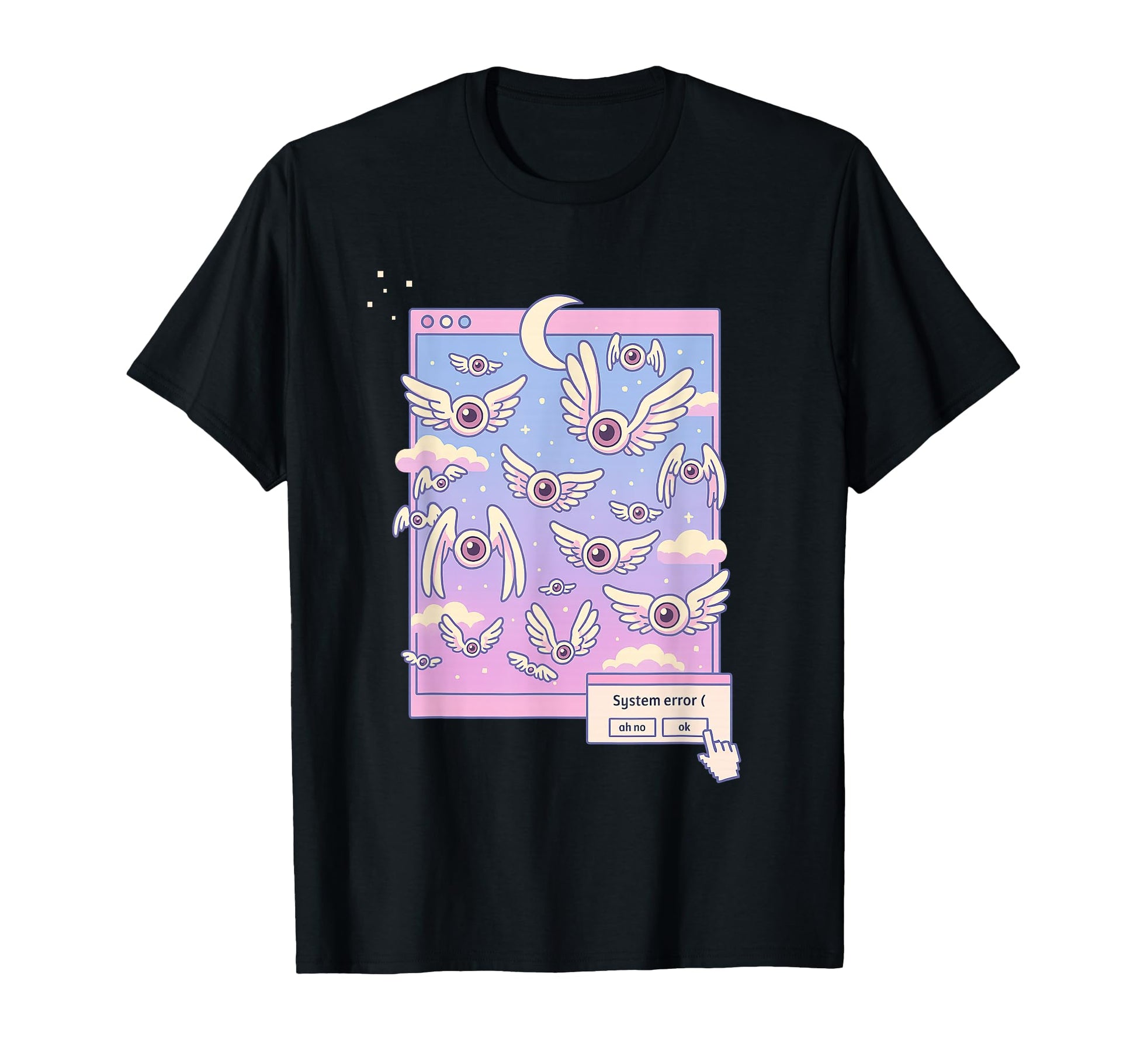 Weirdcore Winged Eyes Pastel T-Shirt - Casual Everyday Wear Unisex - T-Shirt, Sweatshirt, Hoodie