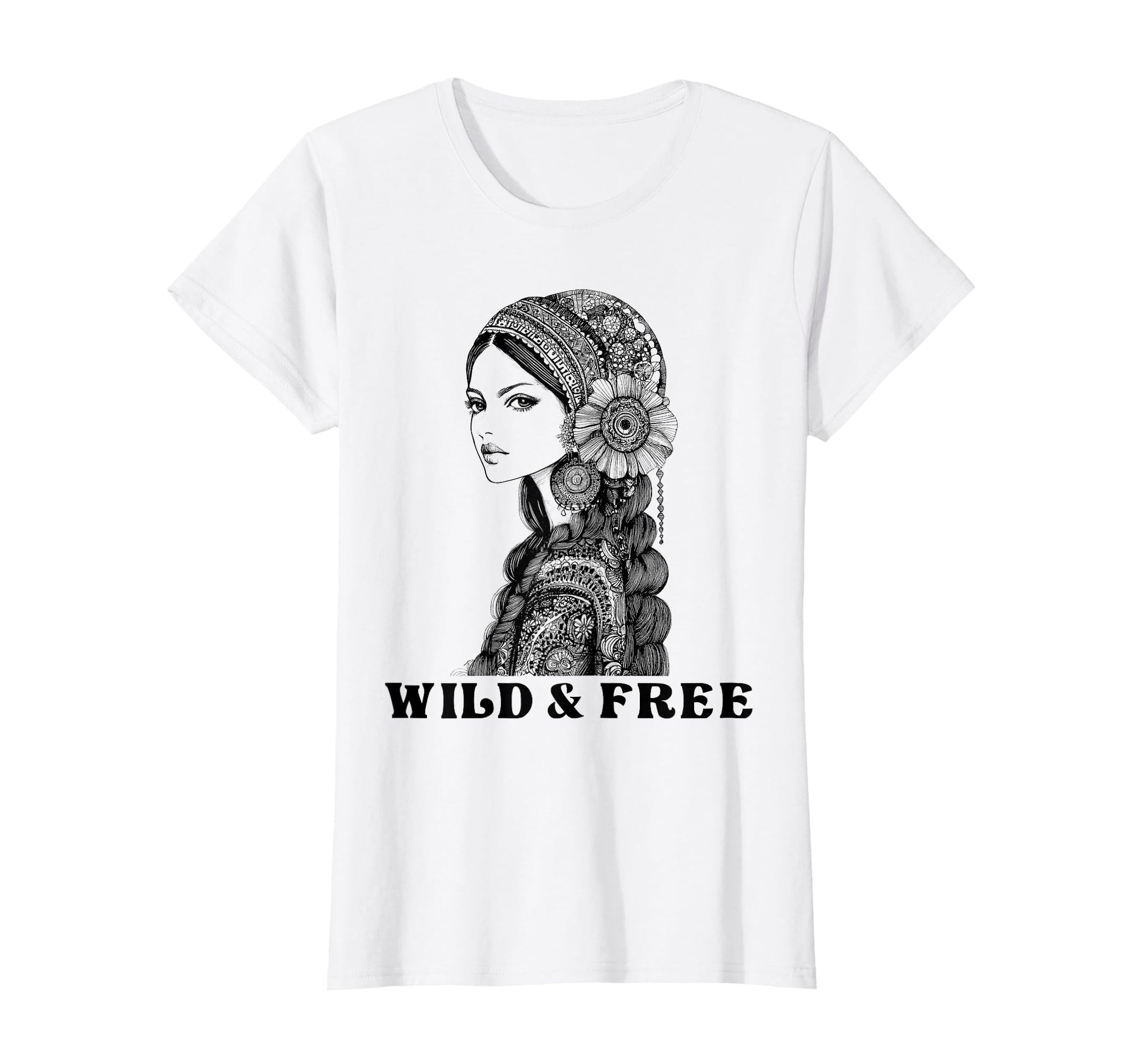 Wild And Free Boho Bohemian Hippie T-Shirt - Unique Graphic Unisex - T-Shirt, Sweatshirt, Hoodie