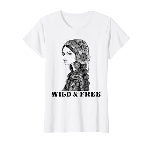 Wild And Free Boho Bohemian Hippie T-Shirt - Unique Graphic Unisex - T-Shirt, Sweatshirt, Hoodie