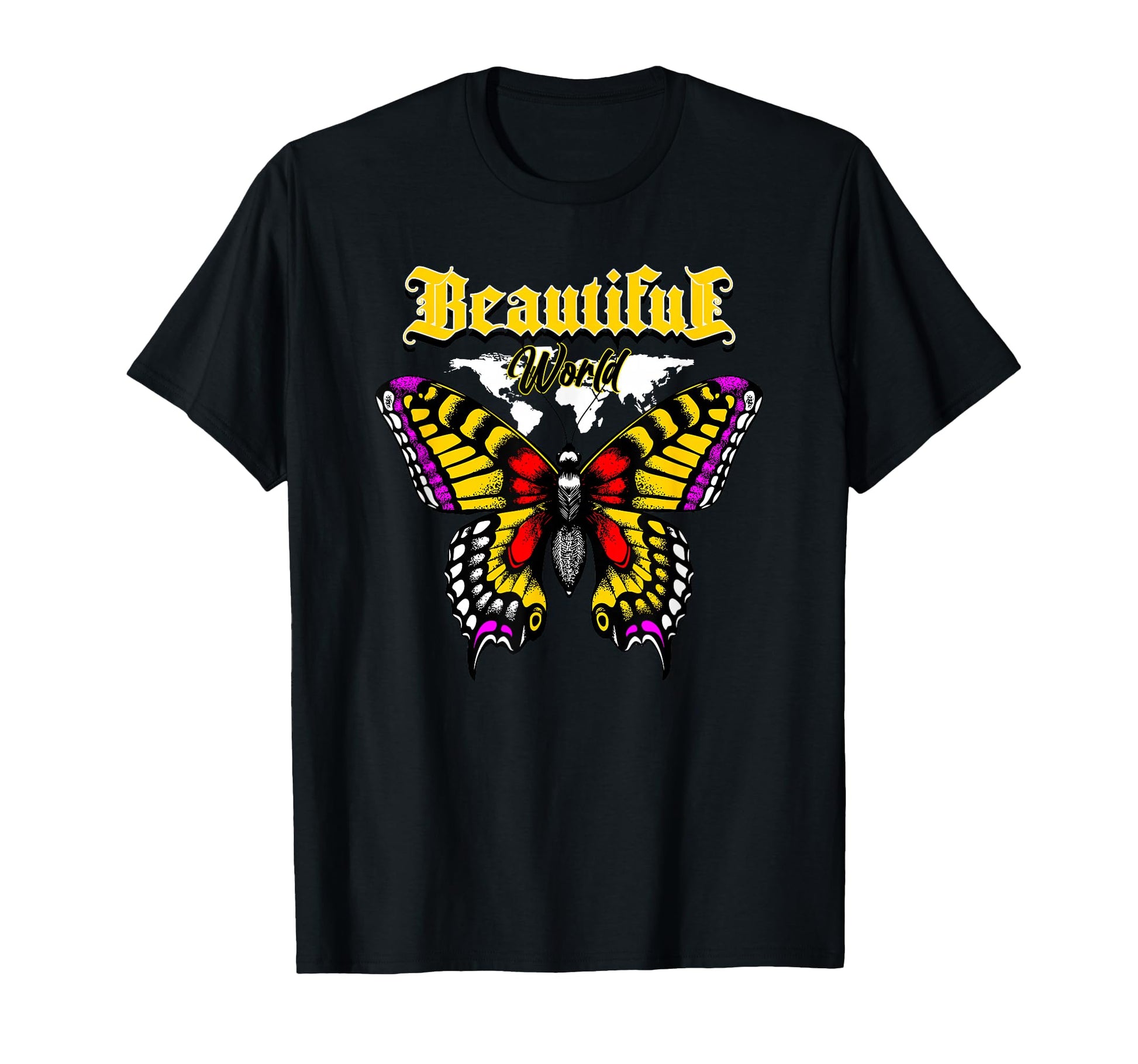 Butterfly Beautiful Y2K Grunge T-Shirt - Trendy Graphic for Adults - T-Shirt, Sweatshirt, Hoodie