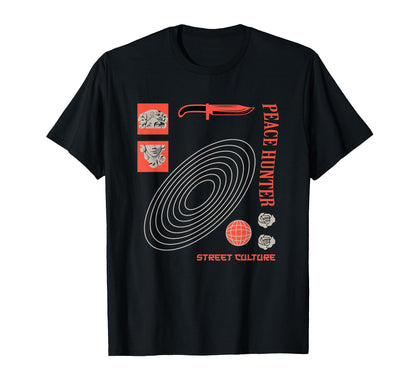 Peace Hunter Aesthetic Edgy Streetwear T-Shirt - Novelty Apparel for Adults - T-Shirt, Sweatshirt, Hoodie