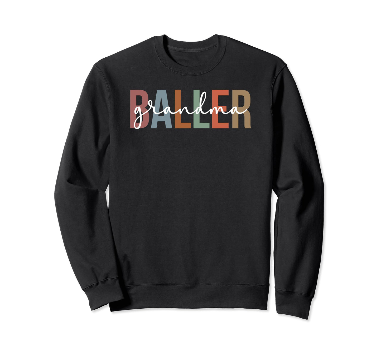 Baller Grandma Boho Softball Sweatshirt - Unique Graphic for Adults - T-Shirt, Sweatshirt, Hoodie