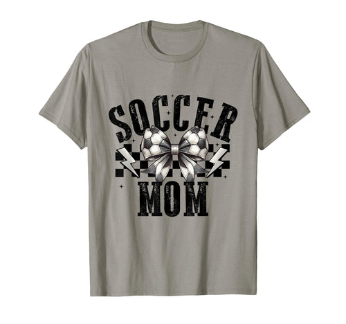 Soccer Mom Groovy Soccer Coquette T-Shirt - Casual Everyday Wear Men Women - T-Shirt, Sweatshirt, Hoodie