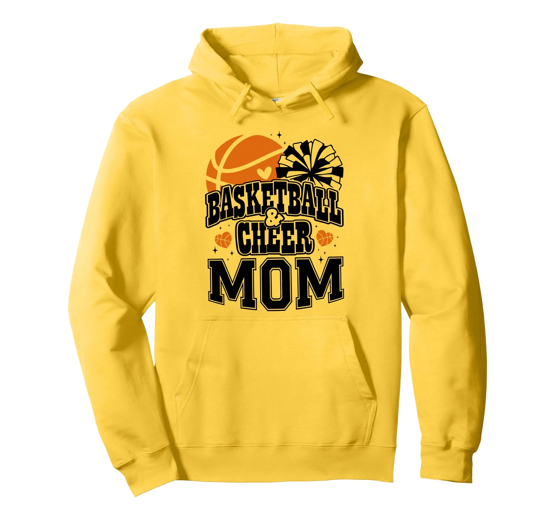Basketball And Cheer Mom Proud Hoodie - Novelty Apparel Men Women - T-Shirt, Sweatshirt, Hoodie