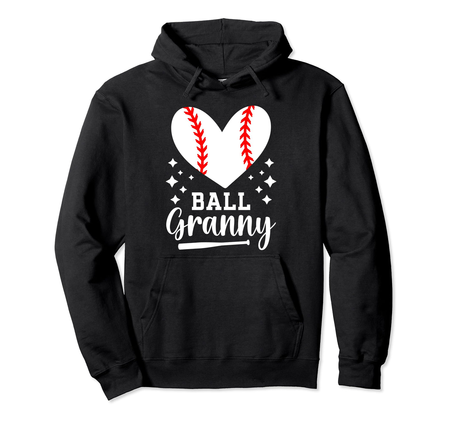 Ball Granny Heart Baseball Granny Baseball Hoodie - Graphic Print Unisex - T-Shirt, Sweatshirt, Hoodie