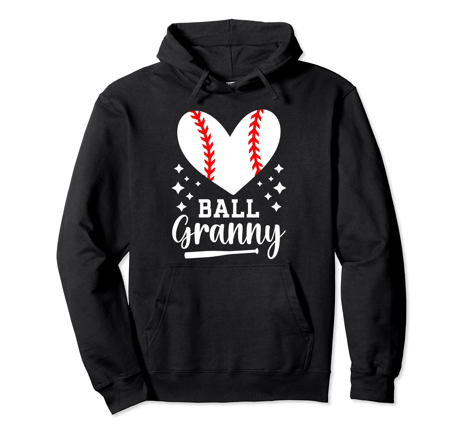 Ball Granny Heart Baseball Granny Baseball Hoodie - Graphic Print Unisex - T-Shirt, Sweatshirt, Hoodie