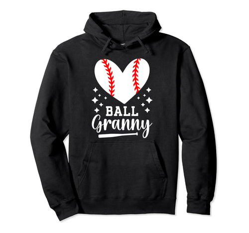 Ball Granny Heart Baseball Granny Baseball Hoodie - Graphic Print Unisex - T-Shirt, Sweatshirt, Hoodie