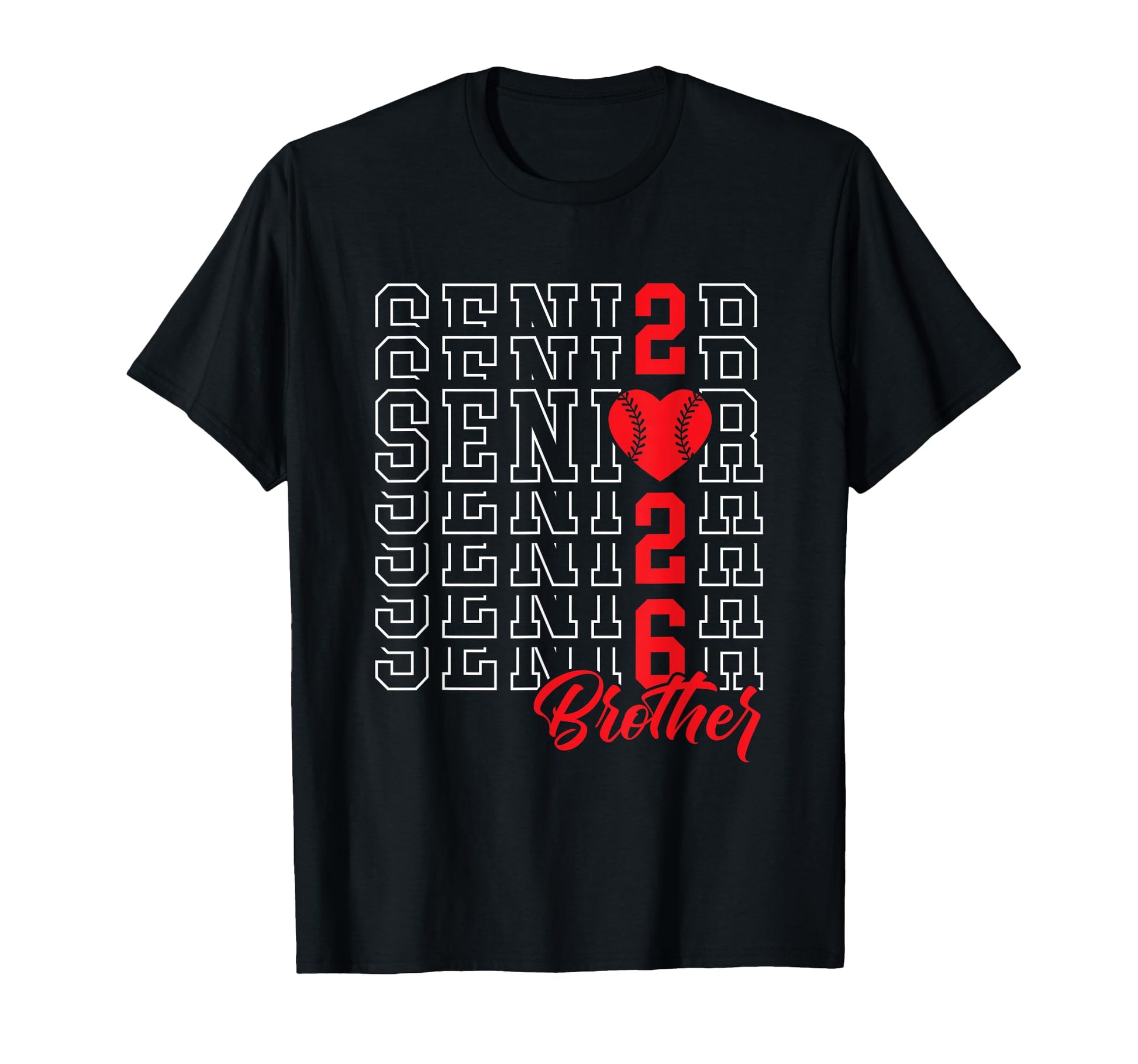 Baseball Senior Brother Graduation T-Shirt - Graphic Print for Adults - T-Shirt, Sweatshirt, Hoodie