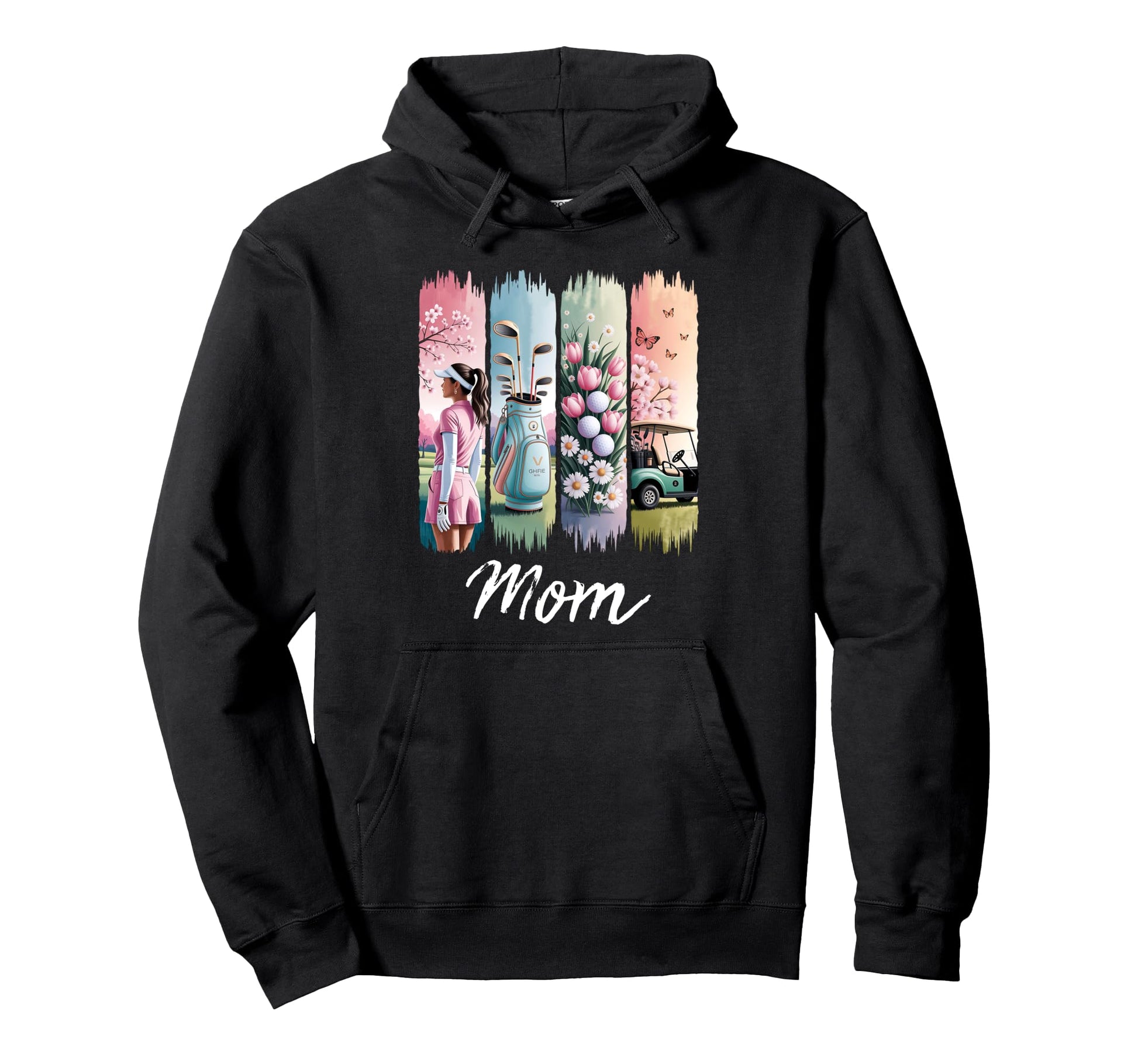 Golf Coquette Bow Golf Ball Mom Game Hoodie - Fun Novelty Design Unisex - T-Shirt, Sweatshirt, Hoodie