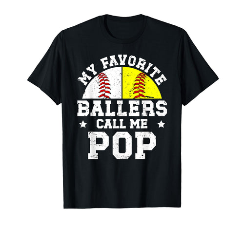 My Favorite Ballers Call Me Pop T-Shirt - Minimalist Print for Adults - T-Shirt, Sweatshirt, Hoodie