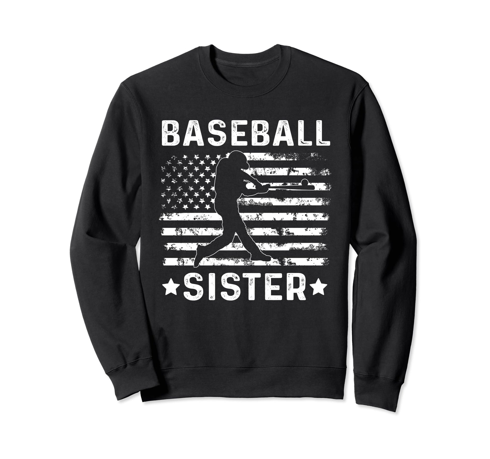 Baseball Sister Usa Flag 4Th July Sweatshirt - Novelty Apparel Unisex - T-Shirt, Sweatshirt, Hoodie