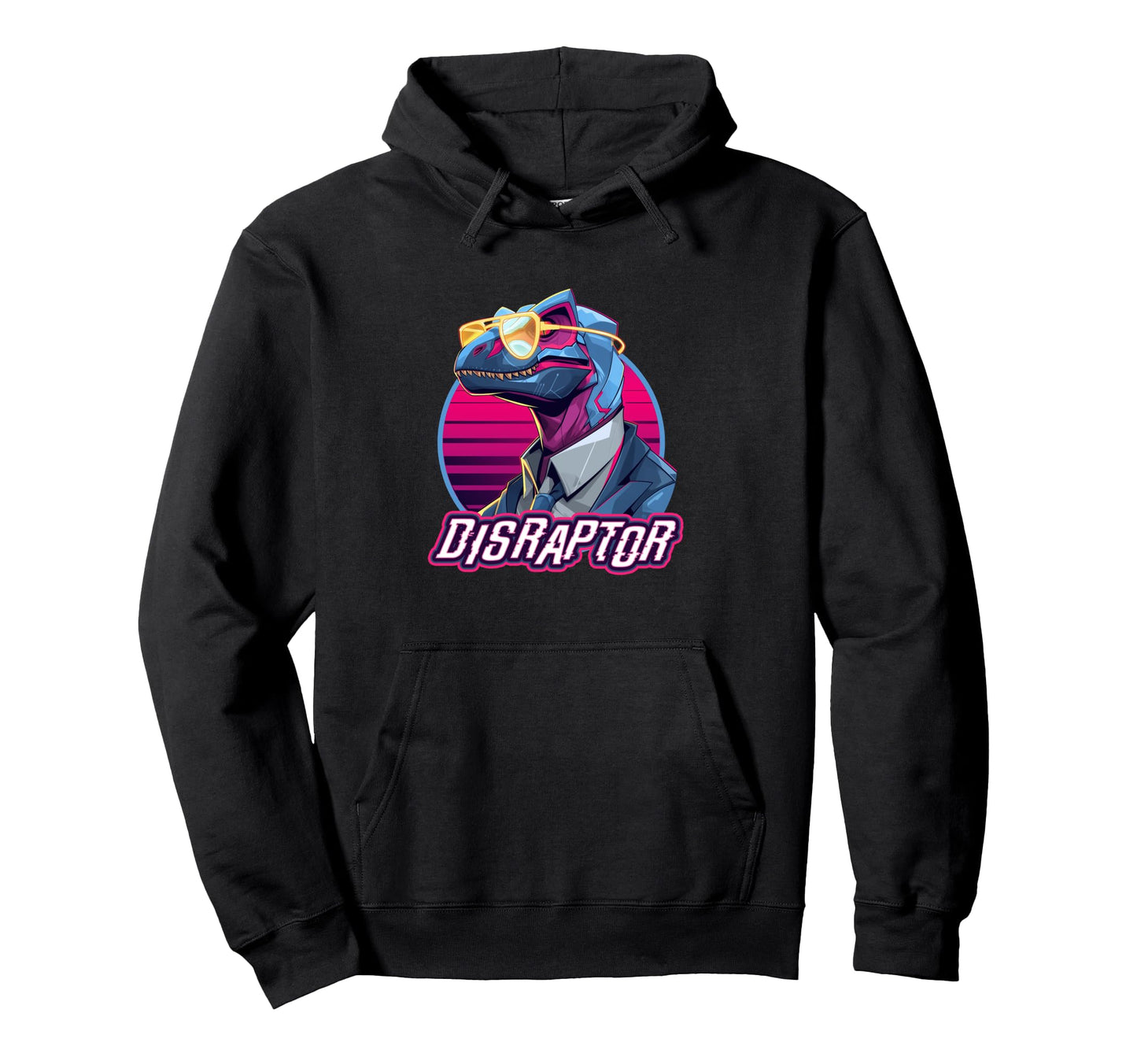 Disraptor Futuristic Dinosaur Tech Hoodie - Aesthetic Graphic Men Women - T-Shirt, Sweatshirt, Hoodie