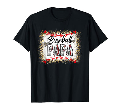 Funny Baseball Papa Leopard Baseball T-Shirt - Graphic Print Men Women - T-Shirt, Sweatshirt, Hoodie