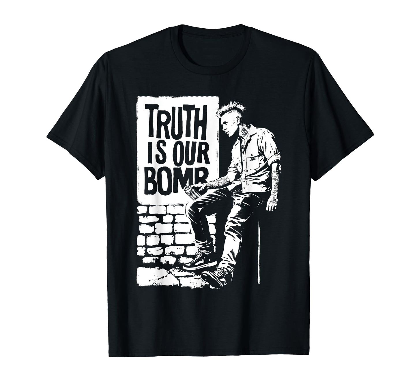 Punk Rock 90S Grunge Distressed Street T-Shirt - Aesthetic Graphic Unisex - T-Shirt, Sweatshirt, Hoodie