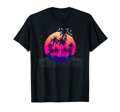 Vaporwave Aesthetic 80S Art Tropical T-Shirt - Casual Everyday Wear Unisex - T-Shirt, Sweatshirt, Hoodie