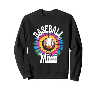 Baseball Mimi Tie Dye Colorful Sweatshirt - Minimalist Print Men Women - T-Shirt, Sweatshirt, Hoodie