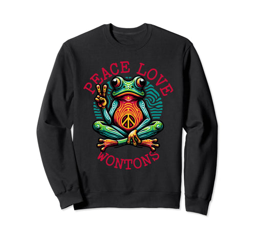 Peace Love Tacos Frog Sweatshirt - Fun Novelty Design Men Women - T-Shirt, Sweatshirt, Hoodie