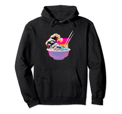 Vaperwave Aesthetic Glitch Ramen Hoodie - Novelty Apparel Men Women - T-Shirt, Sweatshirt, Hoodie