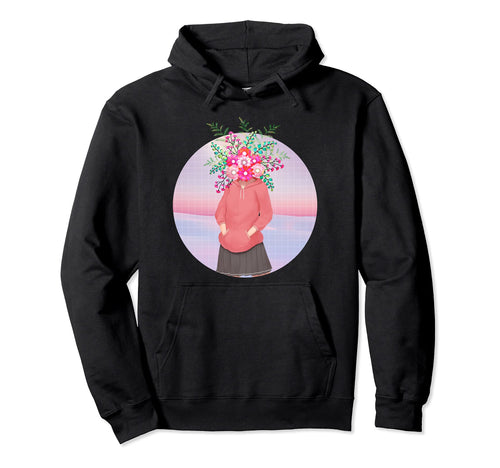 Vaporwave Aesthetic Japanese Floral Hoodie - Aesthetic Graphic for Adults - T-Shirt, Sweatshirt, Hoodie