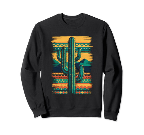 Cactus Serape Succulent Plant Cacti Sweatshirt - Unique Graphic Men Women - T-Shirt, Sweatshirt, Hoodie