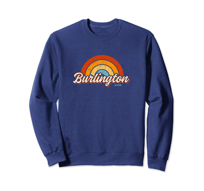 Burlington Massachusetts Ma Rainbow Sweatshirt - Aesthetic Graphic Unisex - T-Shirt, Sweatshirt, Hoodie