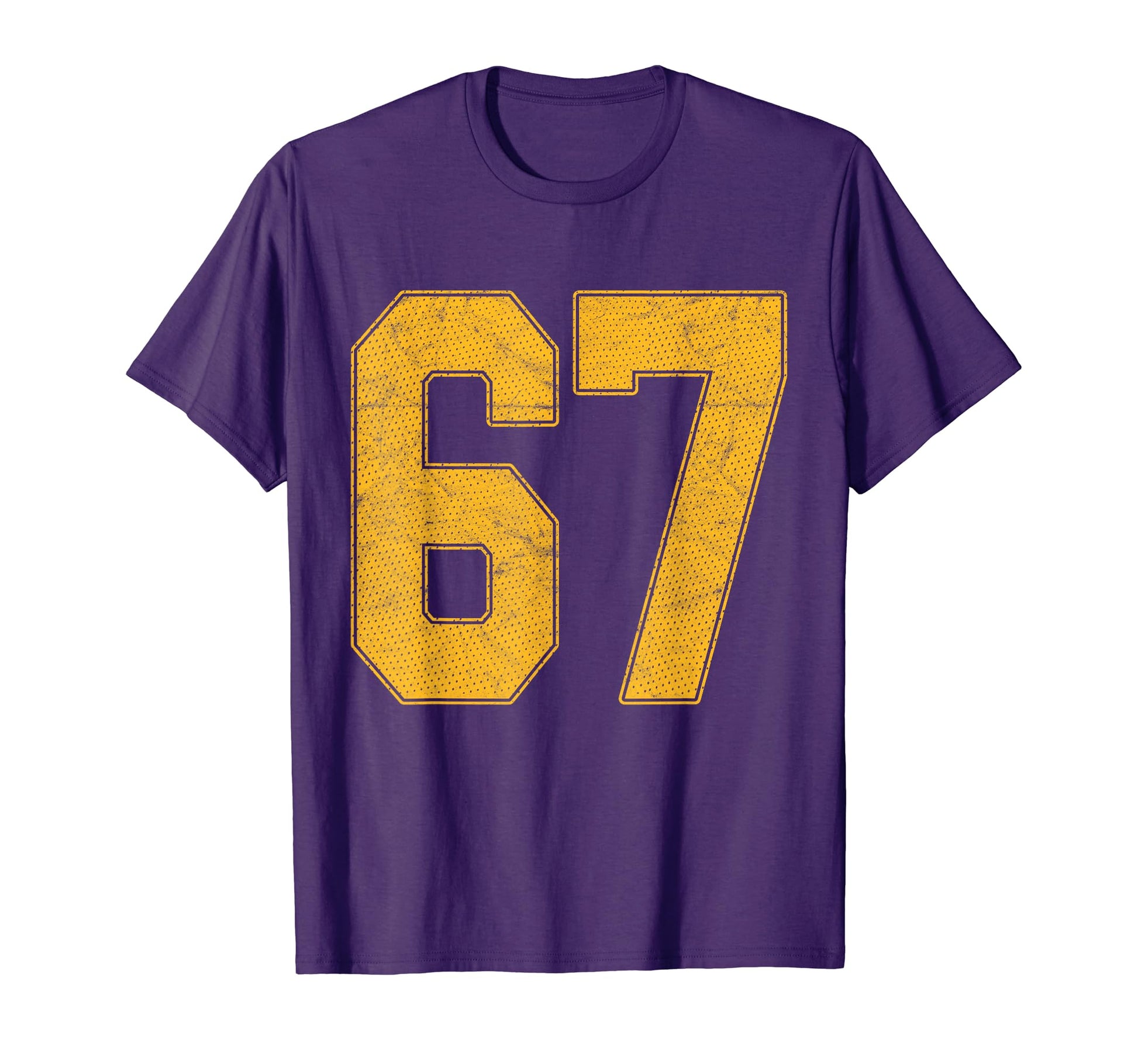 Number 67 Numbered Uniform Sports T-Shirt - Casual Everyday Wear Men Women - T-Shirt, Sweatshirt, Hoodie