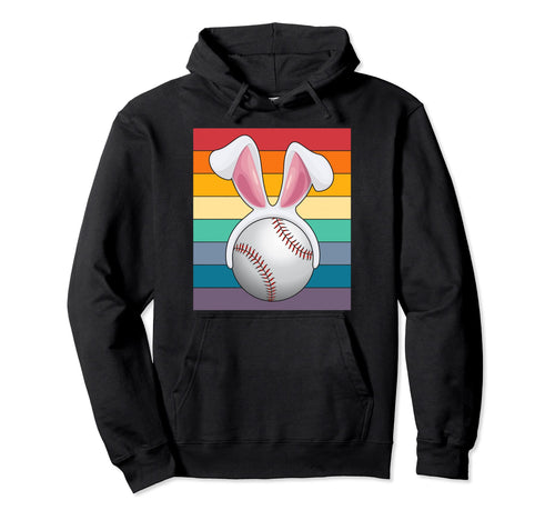 Easter Bunny Baseball Rabbit Ears Hoodie - Novelty Apparel for Adults - T-Shirt, Sweatshirt, Hoodie
