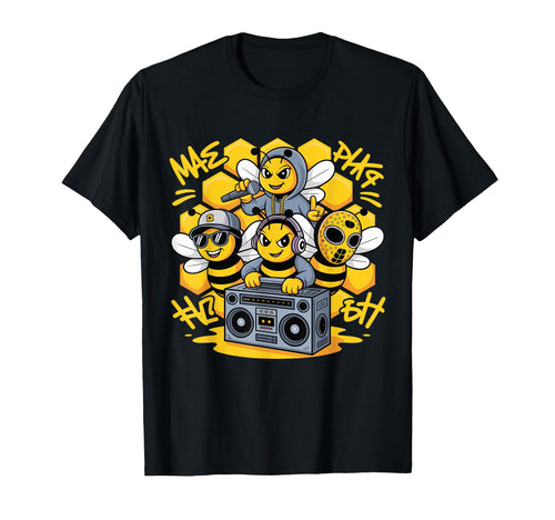 Bees Hip Hop Dance Crew Old School Rap T-Shirt - Trendy Graphic for Adults - T-Shirt, Sweatshirt, Hoodie