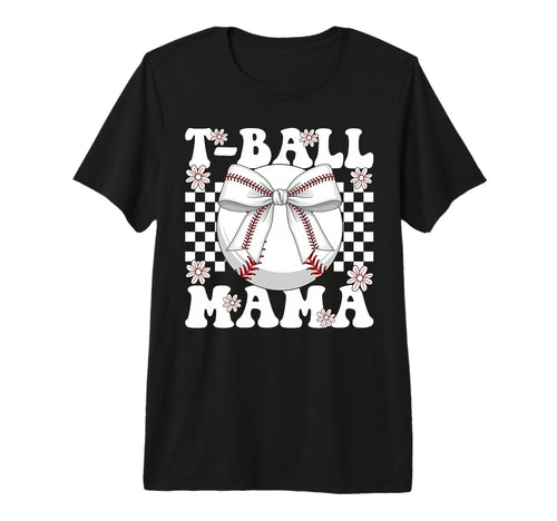 Baseball Bow Coquette Floral Sports Mom T-Shirt - Custom Art Print Unisex - T-Shirt, Sweatshirt, Hoodie
