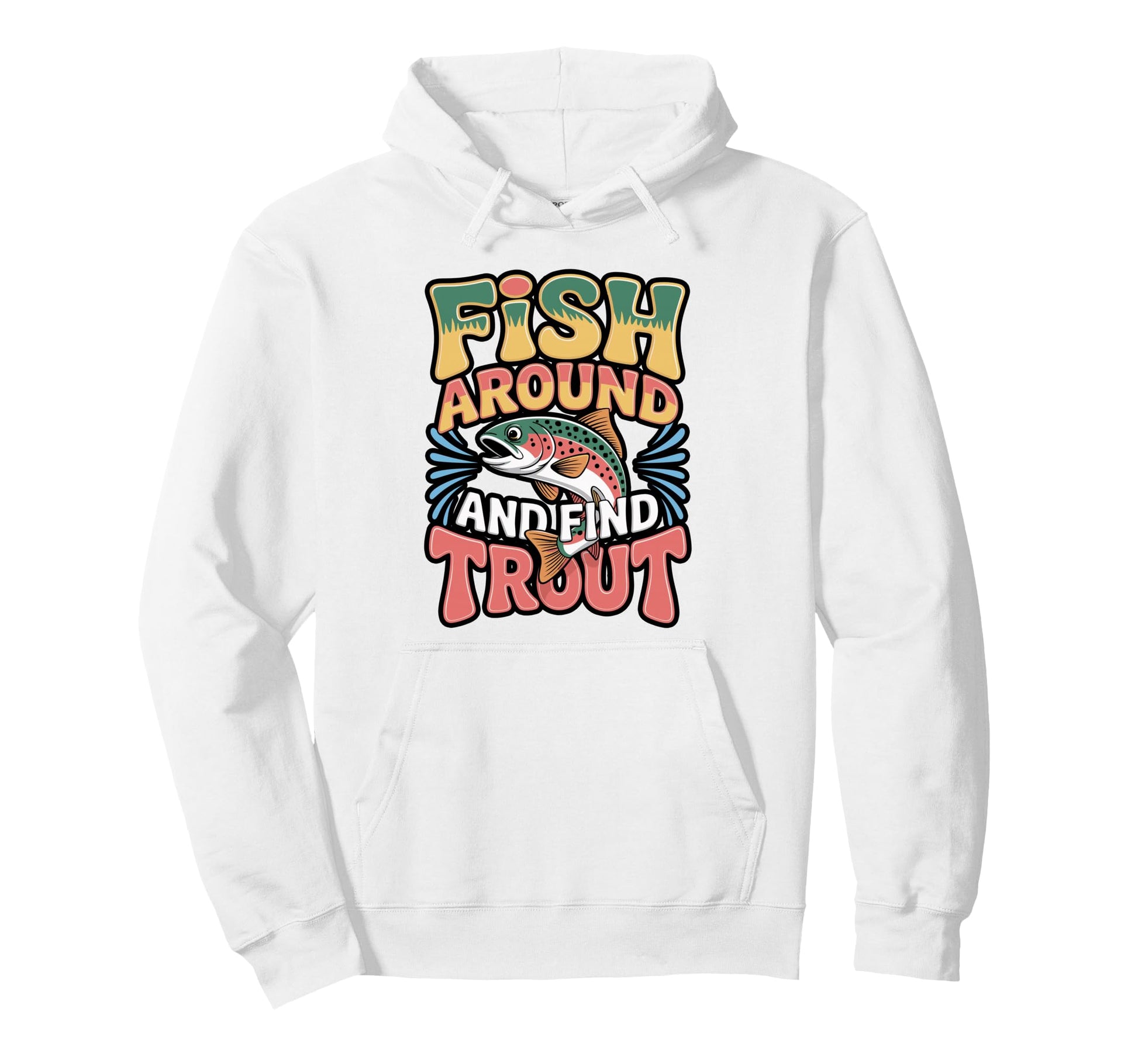 Funny Trout Fishing Pun Sunset Hoodie - Casual Everyday Wear Men Women - T-Shirt, Sweatshirt, Hoodie