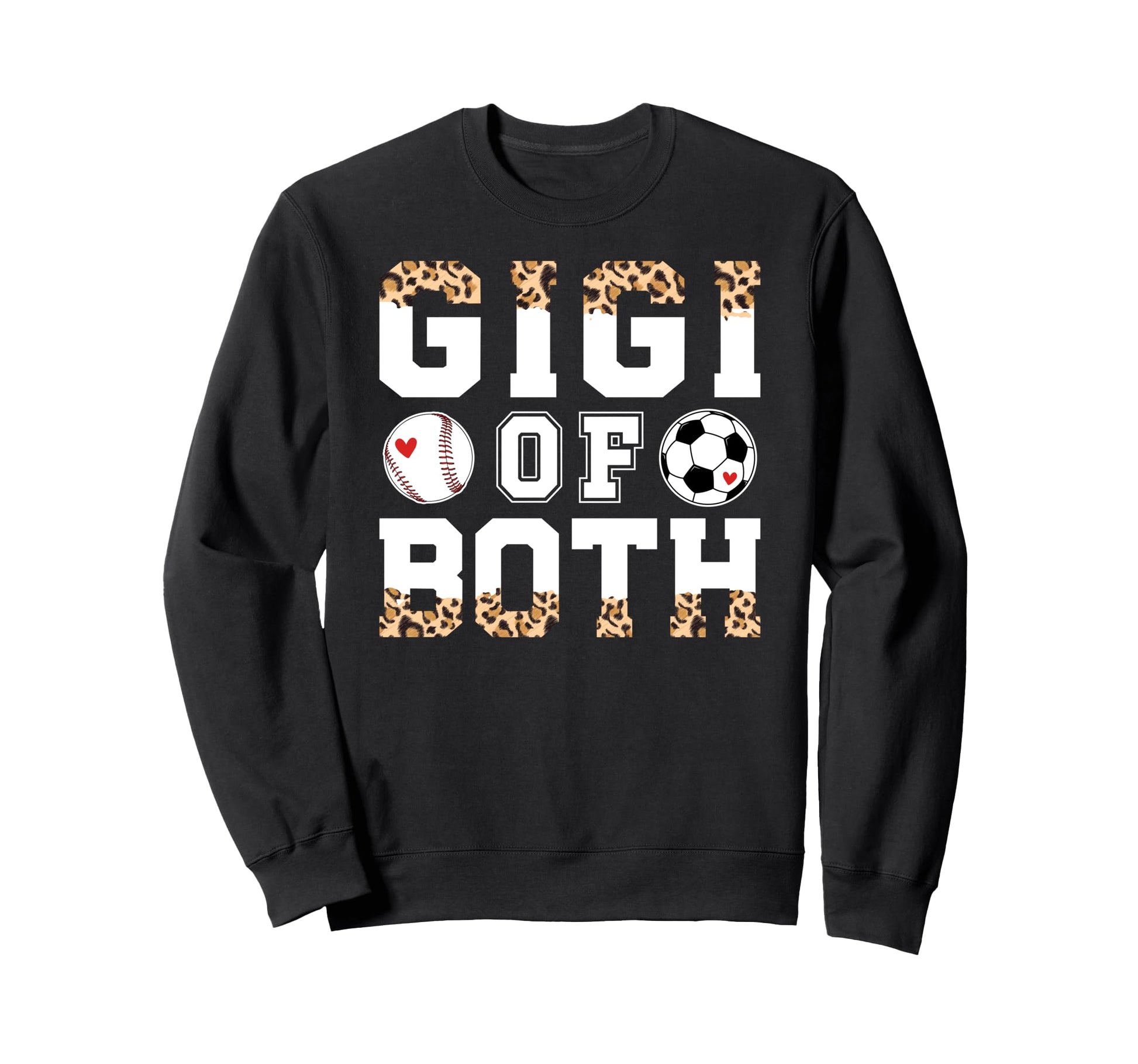 Gigi Both Leopard Baseball Sweatshirt - Casual Everyday Wear for Adults - T-Shirt, Sweatshirt, Hoodie