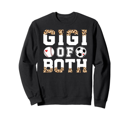 Gigi Both Leopard Baseball Sweatshirt - Casual Everyday Wear for Adults - T-Shirt, Sweatshirt, Hoodie