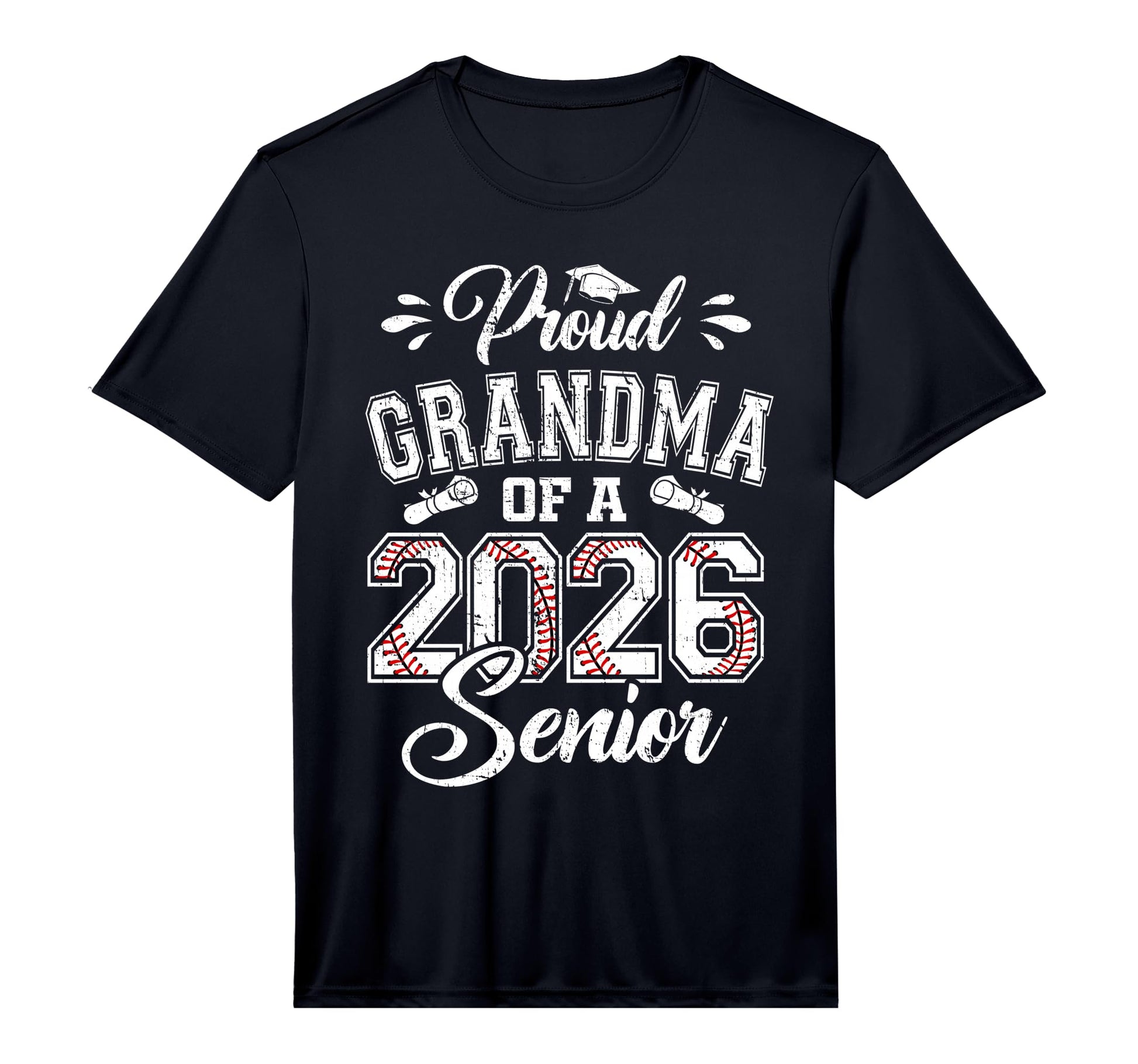 Mens Proud Grandma 2026 Senior Baseball T-Shirt - Graphic Print Unisex - T-Shirt, Sweatshirt, Hoodie