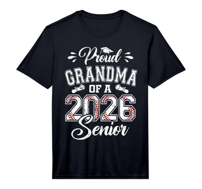 Mens Proud Grandma 2026 Senior Baseball T-Shirt - Graphic Print Unisex - T-Shirt, Sweatshirt, Hoodie