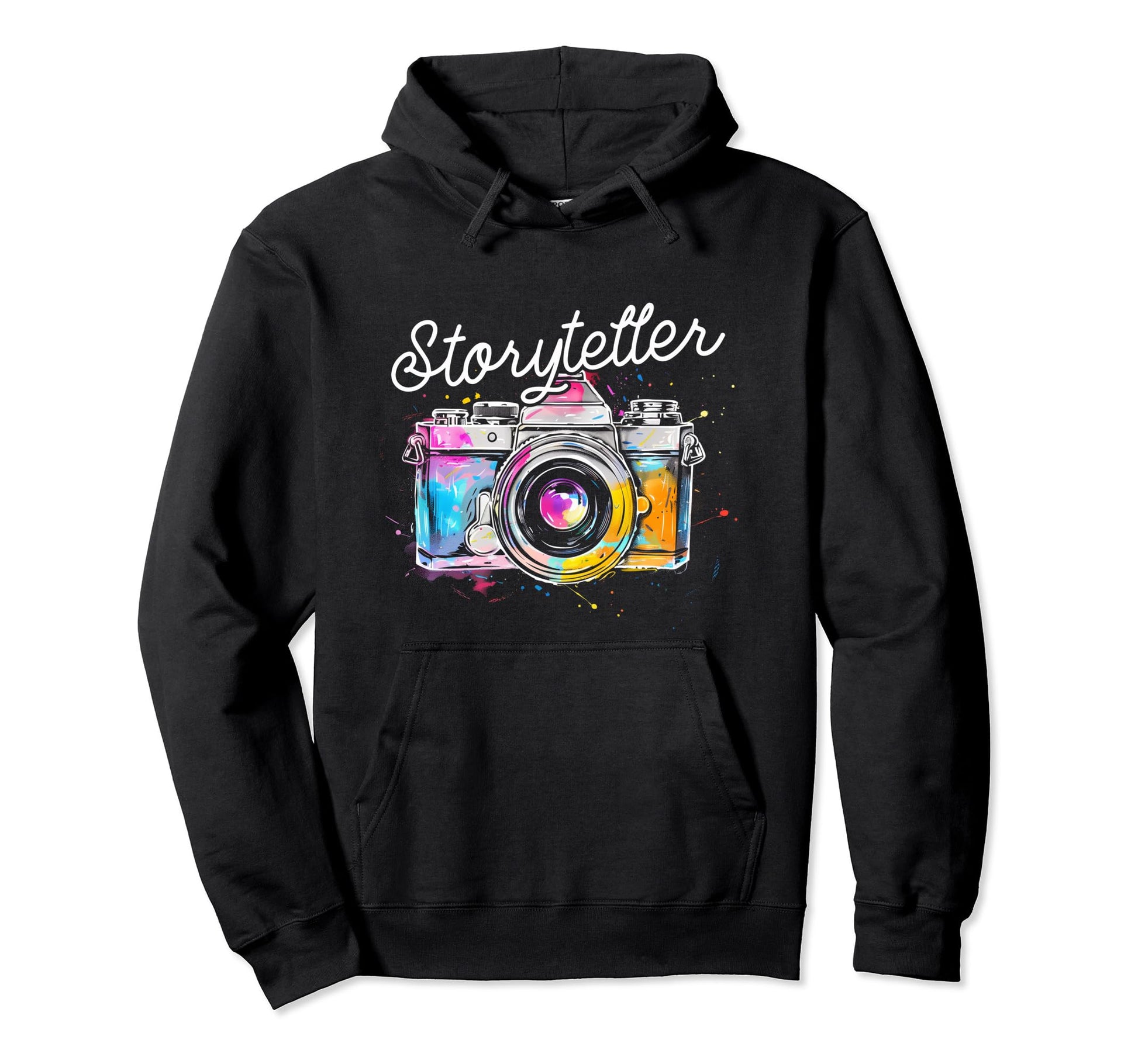 Photographer Storyteller Camera Hoodie - Unique Graphic for Adults - T-Shirt, Sweatshirt, Hoodie