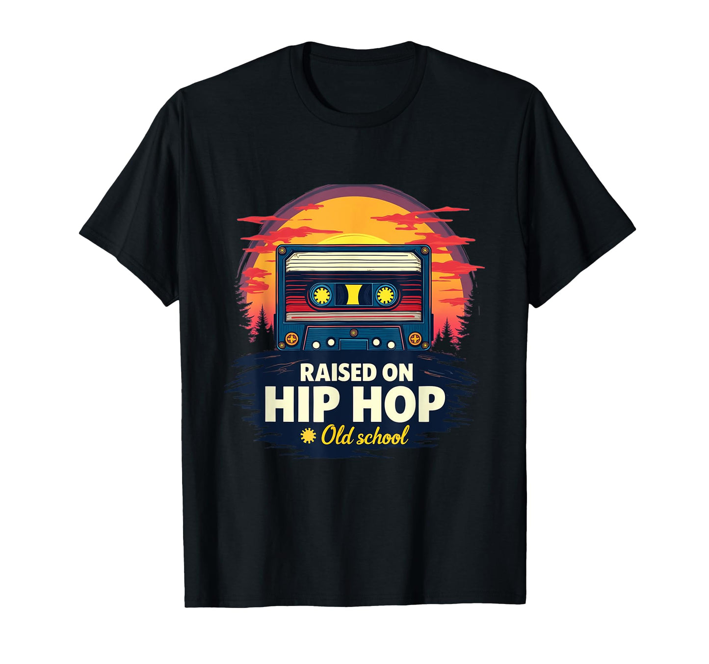 Raised Old School Hip Hop Anniversary T-Shirt - Unique Graphic for Adults - T-Shirt, Sweatshirt, Hoodie