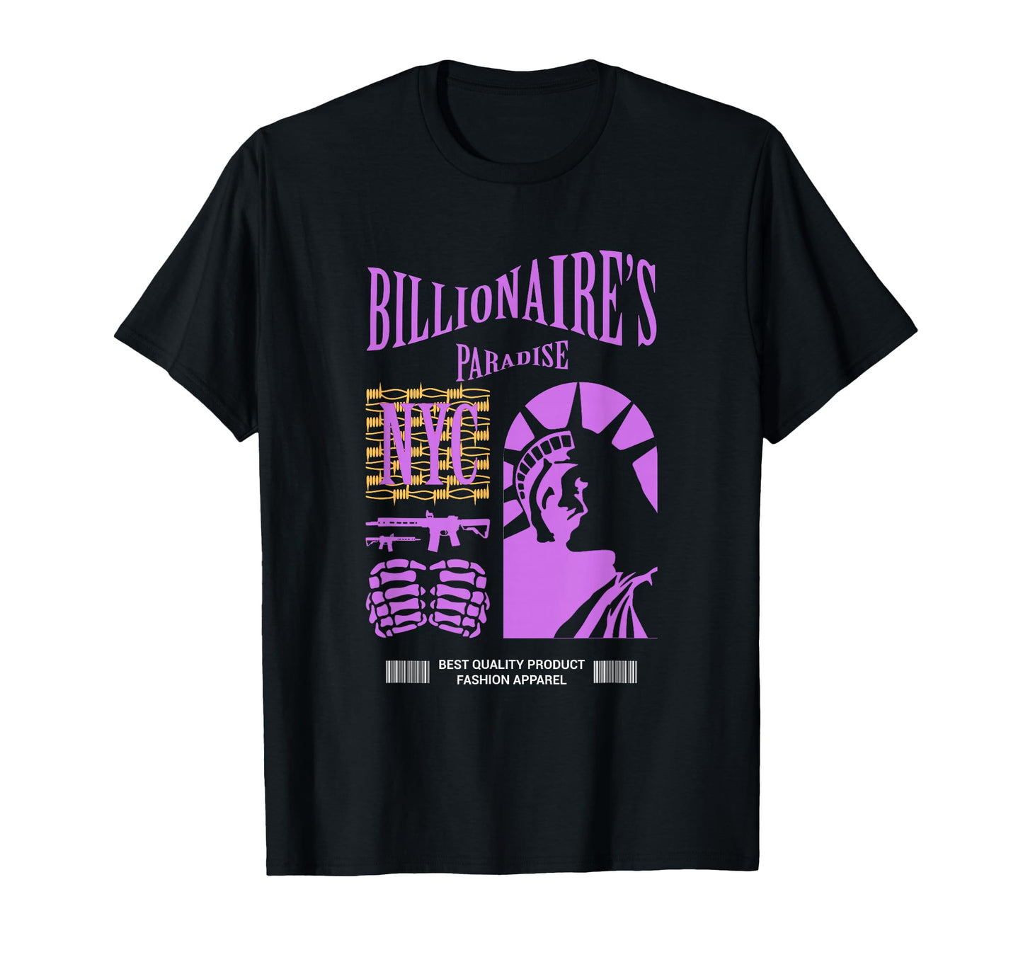 Nyc Billionaires Paradise T-Shirt - Fun Novelty Design for Adults - T-Shirt, Sweatshirt, Hoodie