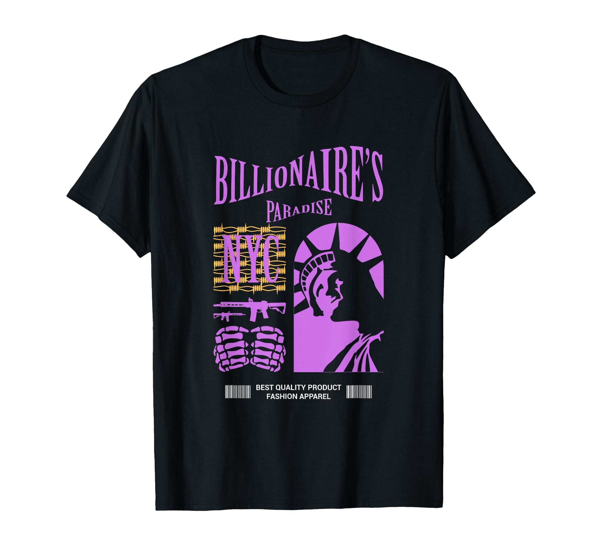Nyc Billionaires Paradise T-Shirt - Fun Novelty Design for Adults - T-Shirt, Sweatshirt, Hoodie