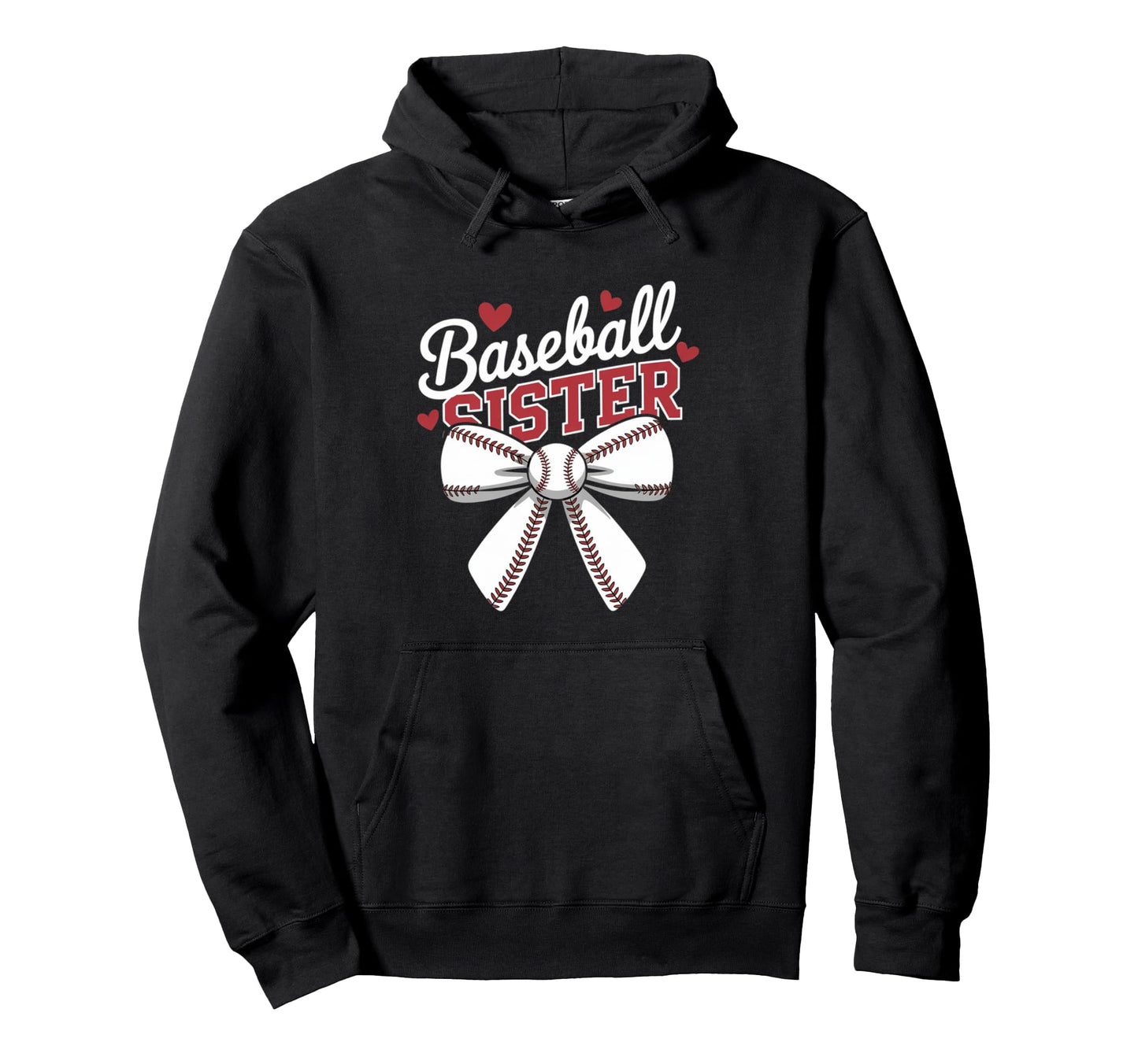 Funny Sporty Sister Baseball Hoodie - Graphic Print for Adults - T-Shirt, Sweatshirt, Hoodie