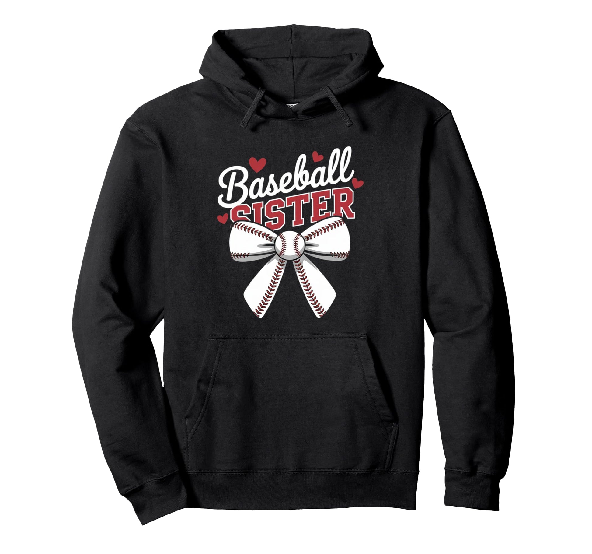 Funny Sporty Sister Baseball Hoodie - Graphic Print for Adults - T-Shirt, Sweatshirt, Hoodie