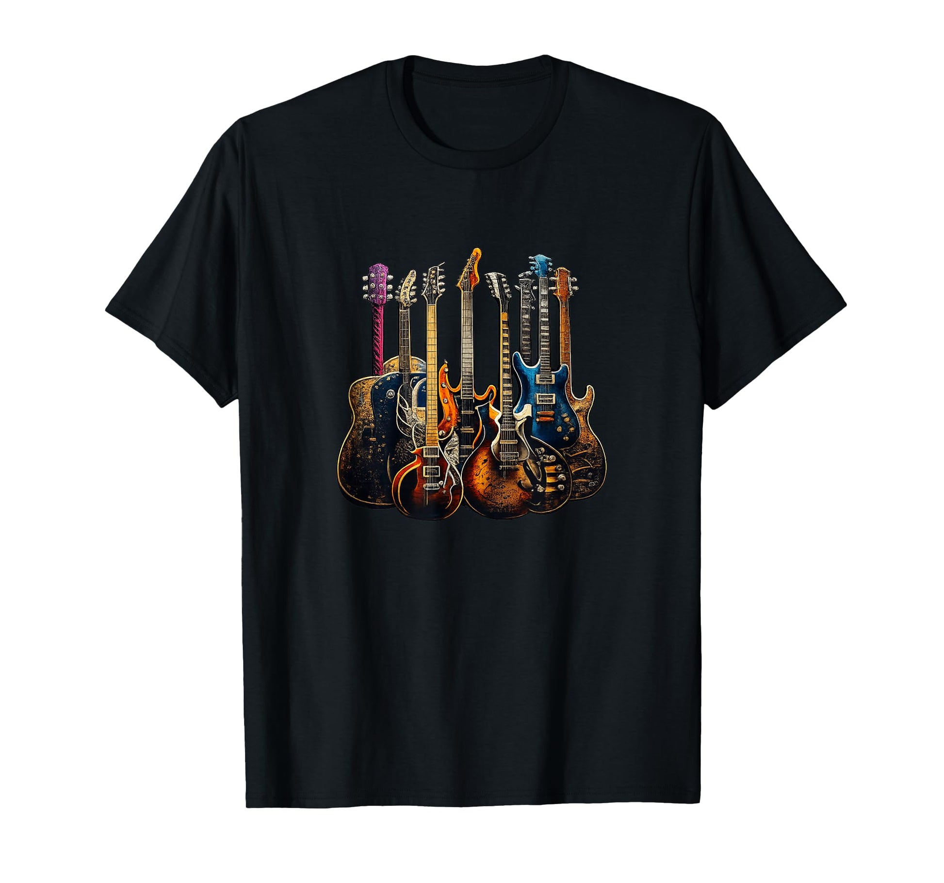Electric Guitar Collection Musician T-Shirt - Fun Novelty Design Unisex - T-Shirt, Sweatshirt, Hoodie
