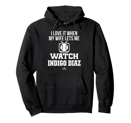My Wife Lets Me Watch Indigo Diaz Hoodie - Graphic Print for Adults - T-Shirt, Sweatshirt, Hoodie