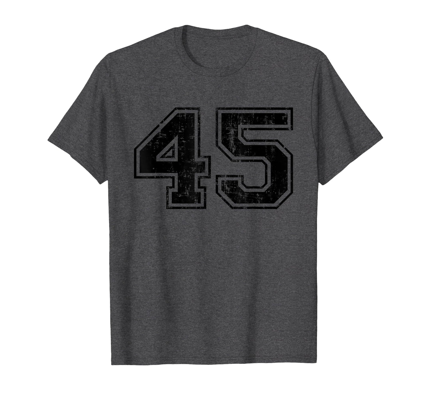Number 45 Varsity Distressed Sport Team T-Shirt - Streetwear Style Unisex - T-Shirt, Sweatshirt, Hoodie
