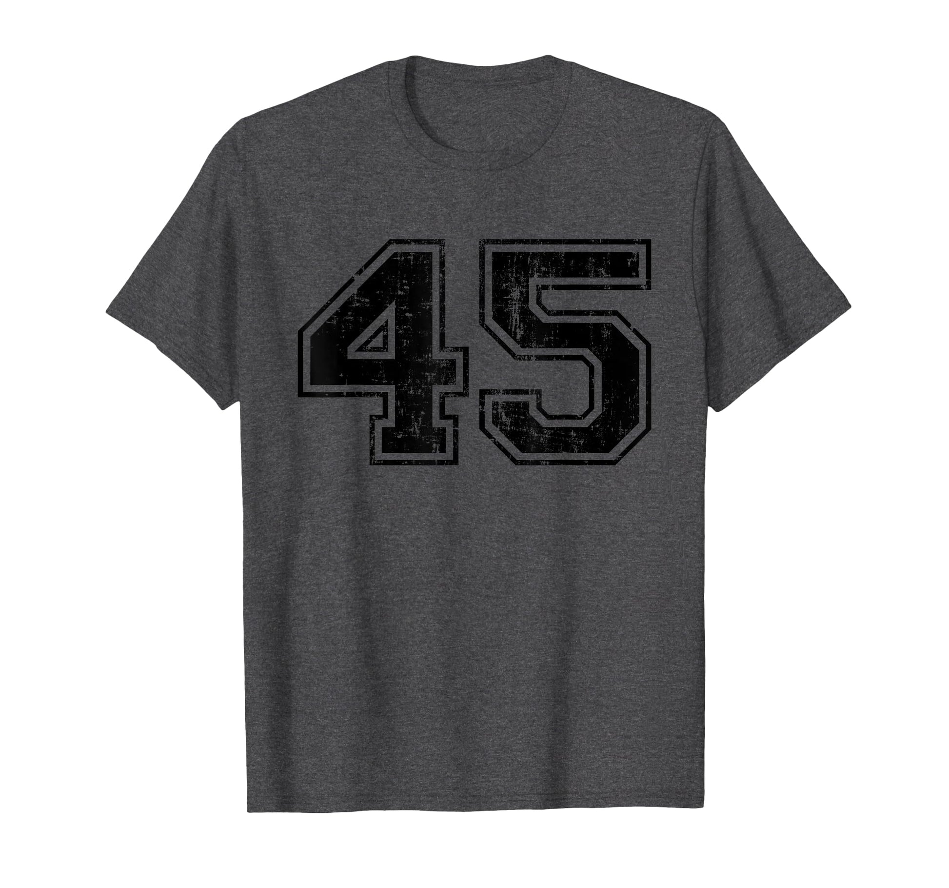 Number 45 Varsity Distressed Sport Team T-Shirt - Streetwear Style Unisex - T-Shirt, Sweatshirt, Hoodie