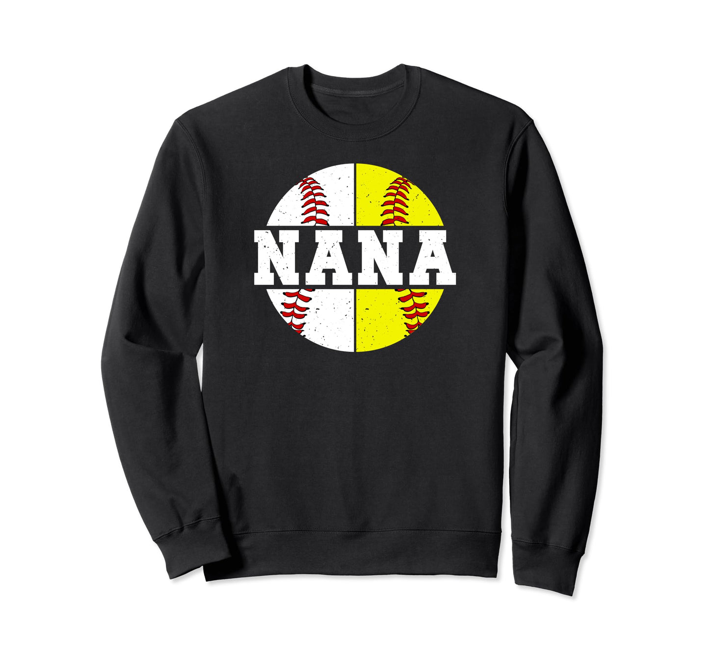 Baseball Softball Nana Softball Sweatshirt - Graphic Print Men Women - T-Shirt, Sweatshirt, Hoodie